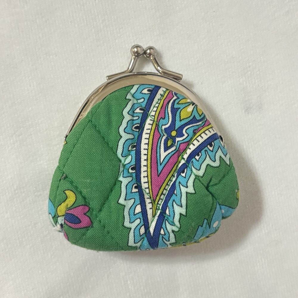 Vera Bradley Mini Kiss Kisslock Coin Change Purse Retired Pattern
